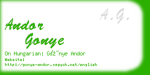 andor gonye business card